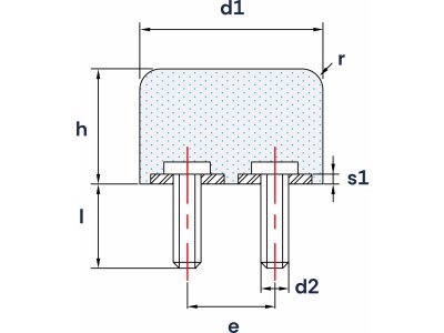 Odbojnik Gumowo- Metalowy Typu Z-DD