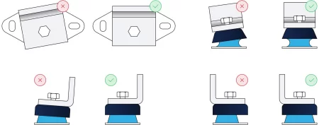 Montaż wibroizolatorów daszkowych