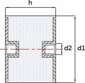 Wibroizolatory Walcowate Typu C- Średnica 15mm