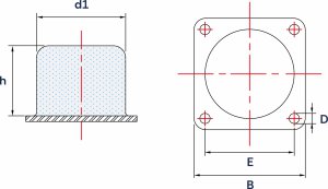 Odbojnik Gumowo- Metalowy Typu Z-K 