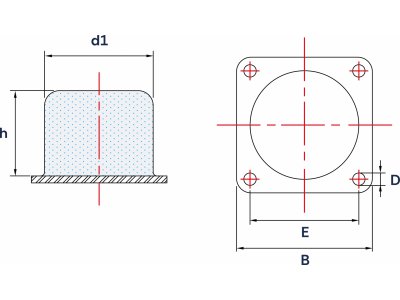 Odbojnik Gumowo- Metalowy Typu Z-K 