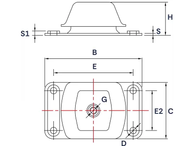 Wibroizolator do Pompy - Okrętowy Typu MA330190/111