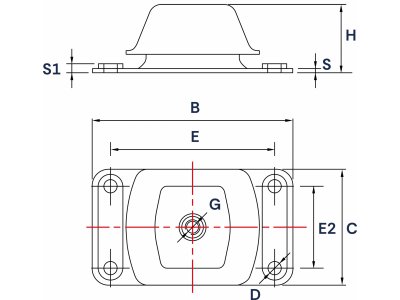 Wibroizolator do Pompy - Okrętowy Typu MA330190/111
