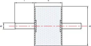 Wibroizolatory Cylindryczne Typu A- Średnica 9mm