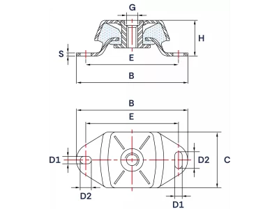 Wibroizolatory Okrętowe Typu MA18678/50P
