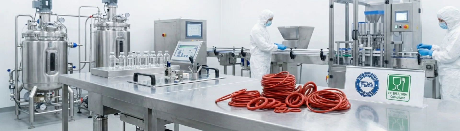 Oringi Silikonowe do przemysłu spożywczego FDA