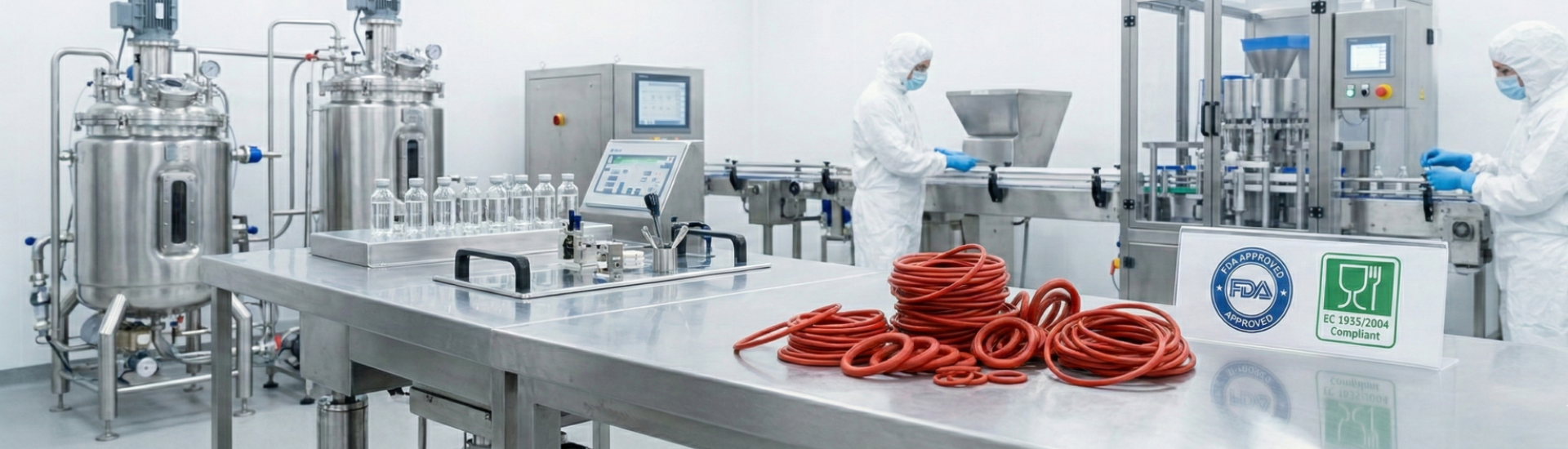 Oringi Silikonowe do przemysłu spożywczego FDA