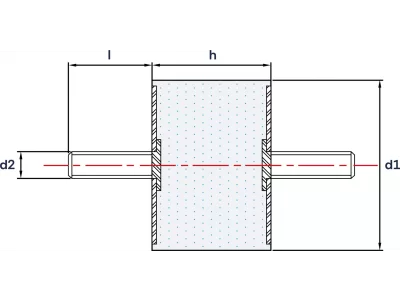 Wibroizolatory do Pompy - Cylindryczne Typu A- Średnica 80mm