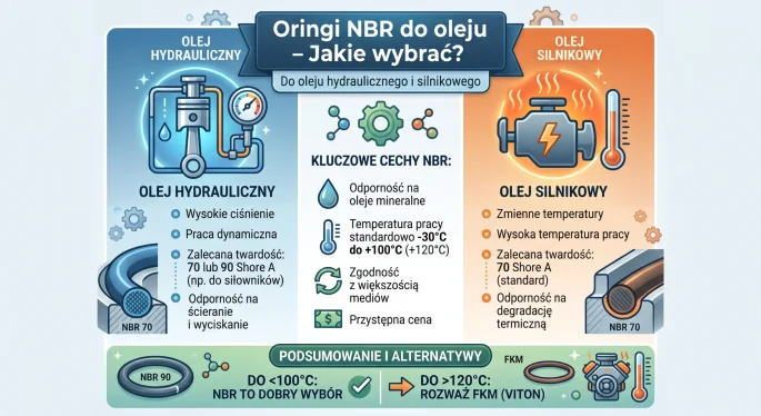 Oringi NBR do oleju – jakie O-ringi wybrać do oleju hydraulicznego i silnikowego ?
