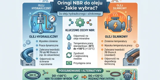 Oringi NBR do oleju – jakie O-ringi wybrać do oleju hydraulicznego i silnikowego ?