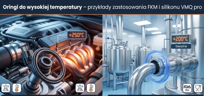 Oringi do wysokiej temperatury – przykłady zastosowania FKM i silikonu VMQ