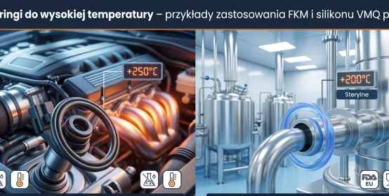 Oringi do wysokiej temperatury – przykłady zastosowania FKM i silikonu VMQ