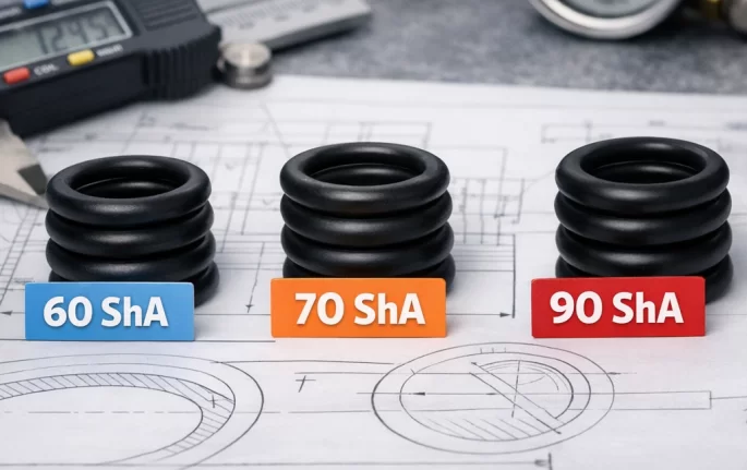 Porównanie Oringów NBR o różnej twardości 60 ShA, 70 ShA i 90 ShA