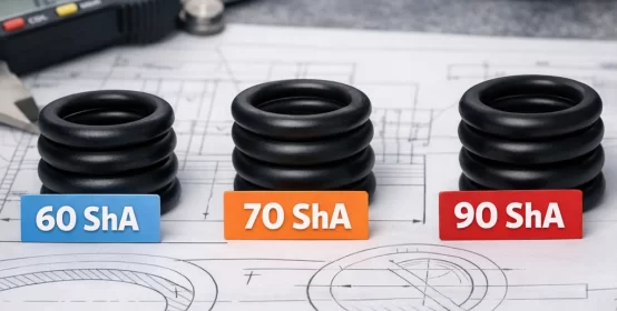 Porównanie Oringów NBR o różnej twardości 60 ShA, 70 ShA i 90 ShA