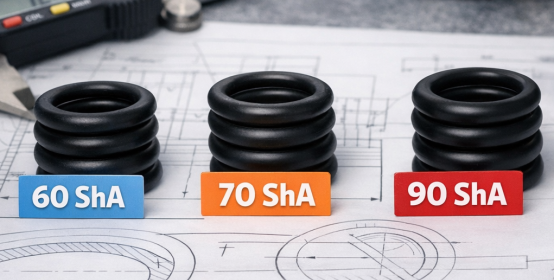 Porównanie Oringów NBR o różnej twardości 60 ShA, 70 ShA i 90 ShA