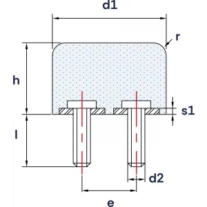 Odbojnik Gumowo- Metalowy Typu Z-DD