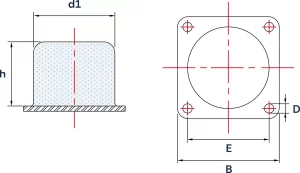Odbojnik Gumowo- Metalowy Typu Z-K 