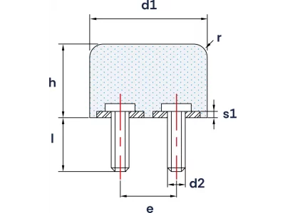Odbojnik Gumowo- Metalowy Typu Z-DD