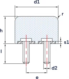 Odbojnik Gumowo- Metalowy Typu Z-DD