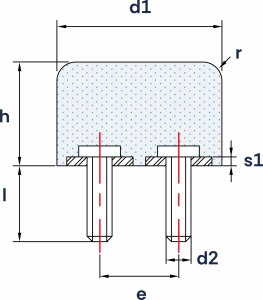 Odbojnik Gumowo- Metalowy Typu Z-DD