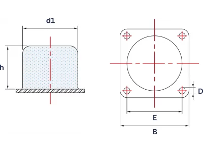Odbojnik Gumowo- Metalowy Typu Z-K 